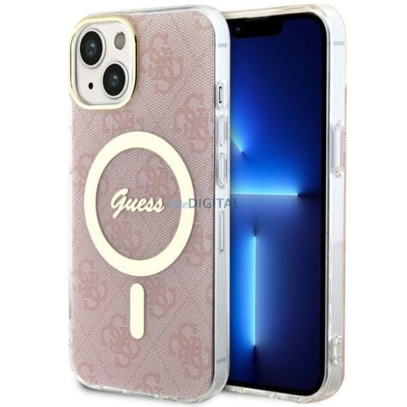 Guess GUHMP14SH4STP iPhone 14 6.1" rózsaszín keménytok 4G MagSafe