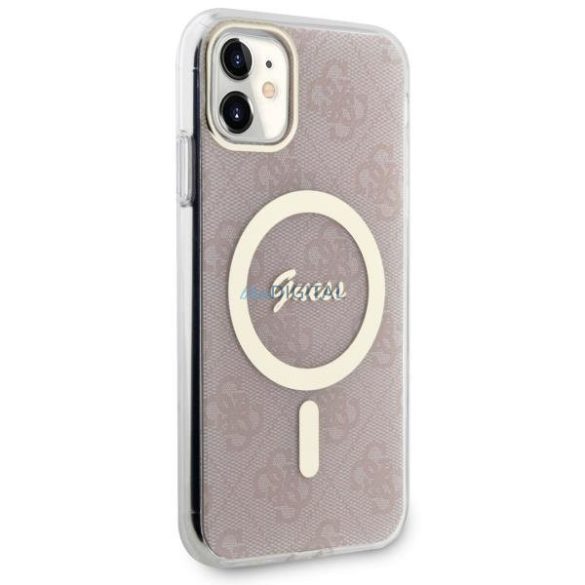 Guess GUHMN61H4STP iPhone 11 6.1" rózsaszín keménytok 4G MagSafe