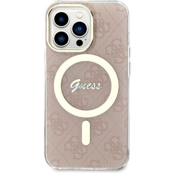 Guess GUHMP13LH4STP iPhone 13 Pro / 13 6.1" rózsaszín keménytok 4G MagSafe