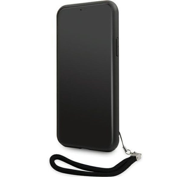 Karl Lagerfeld KLHCN61PSQRKS iPhone 11 / Xr 6.1" ezüst keménytok tok flitteres zsinórral