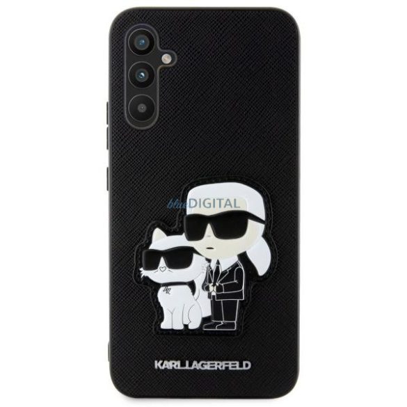 Karl Lagerfeld KLHCA54SANKCPK A54 5G A546 keménytok fekete szafián Karl & Choupette