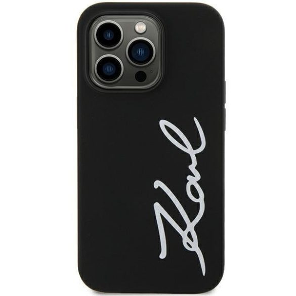 Karl Lagerfeld KLHCN61SKSVGK iPhone 11 / Xr 6.1" fekete keménytok szilikon aláírással