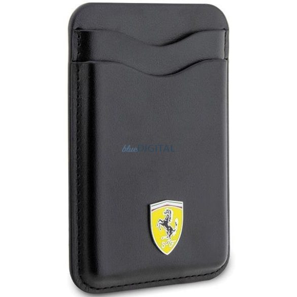 Ferrari telefontok pénztárcával kártyatartóval FEWCMRSIK tok - fekete MagSafe Leather 2023 Collection