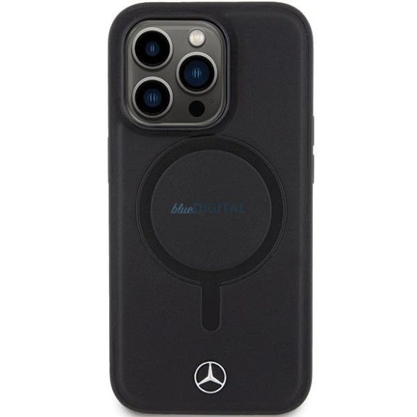 Mercedes MEHMP14X23RCMK tok iPhone 14 Pro Max 6.7" - fekete Sima bőr MagSafe