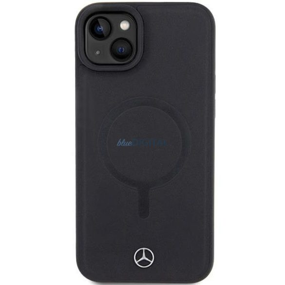 Mercedes MEHMP15Samsung Galaxy S23RCMK iPhone 15 6,1" fekete keménytok Sima bőr MagSafe