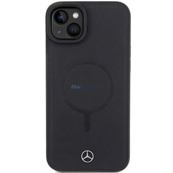 Mercedes MEHMP15M23RCMK iPhone 15 Plus 6.7" fekete keménytok Sima bőr MagSafe