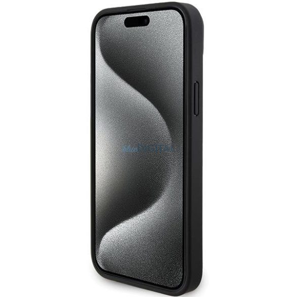 Mercedes MEHMP15M23RCMK iPhone 15 Plus 6.7" fekete keménytok Sima bőr MagSafe