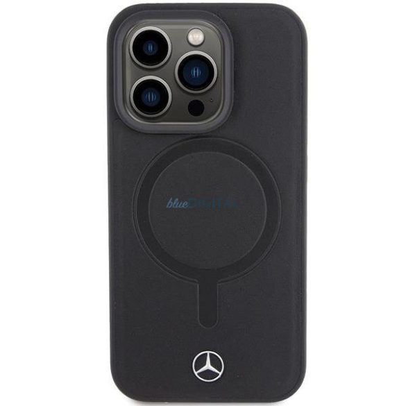 Mercedes MEHMP15L23RCMK iPhone 15 Pro 6.1" fekete keménytok Sima bőr MagSafe