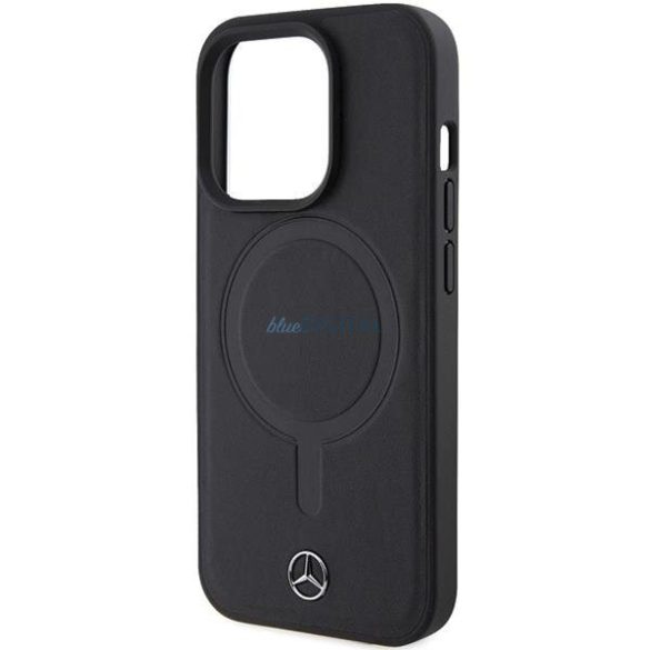 Mercedes MEHMP15L23RCMK iPhone 15 Pro 6.1" fekete keménytok Sima bőr MagSafe