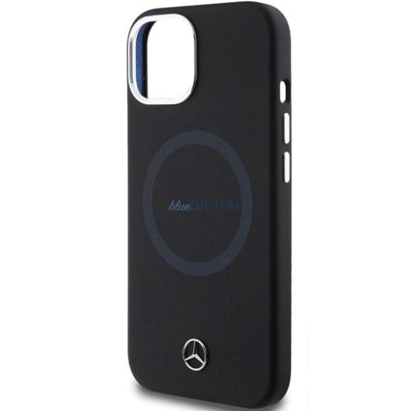 Mercedes Bicolor MagSafe szilikon tok iPhone 15 készülékhez - fekete
