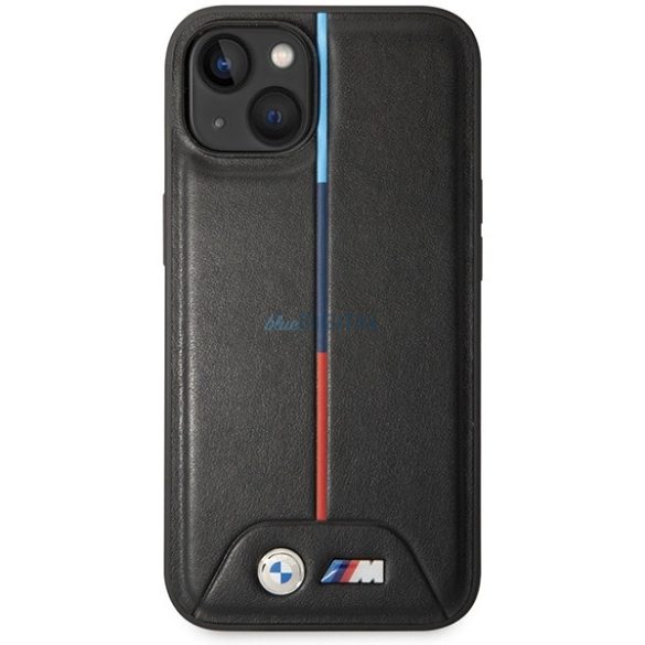 BMW M Quilted Tricolor tok iPhone 15/14/13 készülékhez - fekete