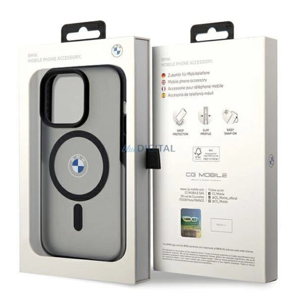 BMW IML Signature MagSafe tok iPhone 15 Pro Max - fekete