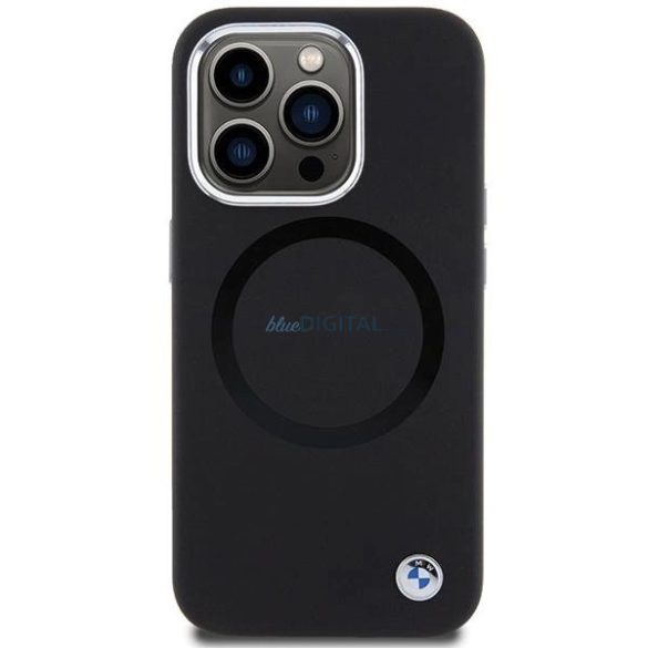 BMW Signature Liquid Silicone MagSafe tok iPhone 15 Pro Max - fekete