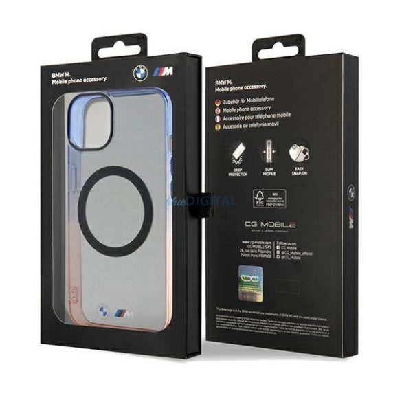 BMW Gradient Bumper MagSafe kompatibilis tok iPhone 15 / 14 / 13 - szürke