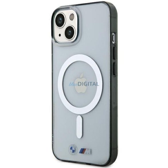 BMW BMHMP15SHCRS iPhone 15 6.1" átlátszó keménytok Ezüst gyűrű MagSafe