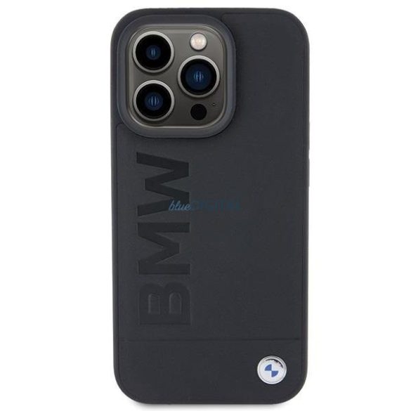 BWM MagSafe bőr Hot Stamp tok iPhone 15 Pro Max készülékhez - fekete