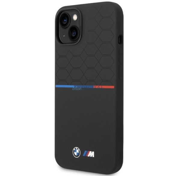 BMW M szilikon mintás MagSafe tok iPhone 15/14/13 készülékhez - fekete