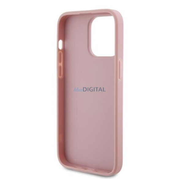 Guess GUHCP15XHG4SGP iPhone 15 Pro Max 6.7" rózsaszín keménytok Glitter Script Big 4G