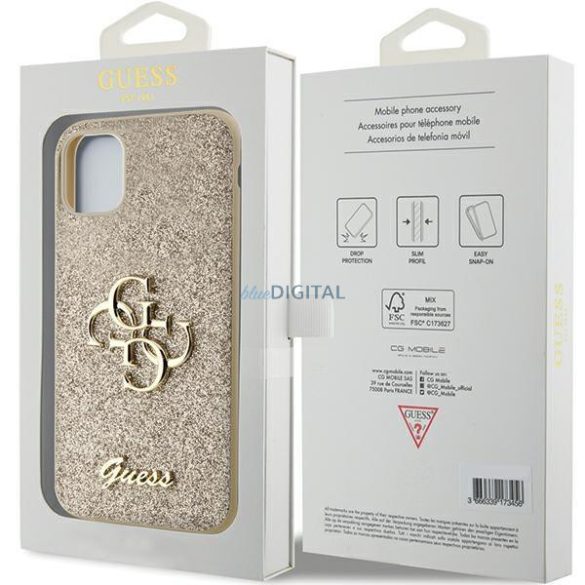 Guess GUHCN61HG4SGD tok iPhone 11 / Xr - arany csillogó írás Big 4G