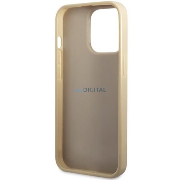Guess GUHCP13XHG4SGD tok iPhone 13 Pro Max 6.7" - arany csillogó írás Big 4G