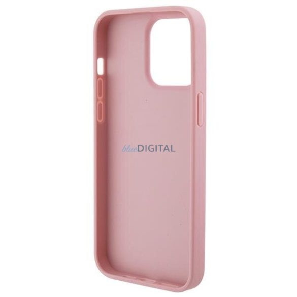 Guess GUHCP15XP4EPMP iPhone 15 Pro Max 6.7" rózsaszín-rózsaszín keménytok bőr 4G bélyegzővel