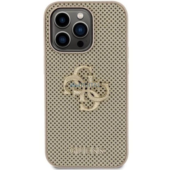 Guess perforált 4G csillogó tok iPhone 15 Pro Max - arany színű