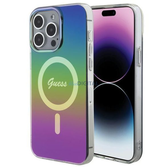 Guess IML Irizáló MagSafe tok iPhone 15 Pro készülékhez - fekete