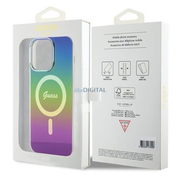 Guess IML Irizáló MagSafe tok iPhone 15 Pro készülékhez - fekete