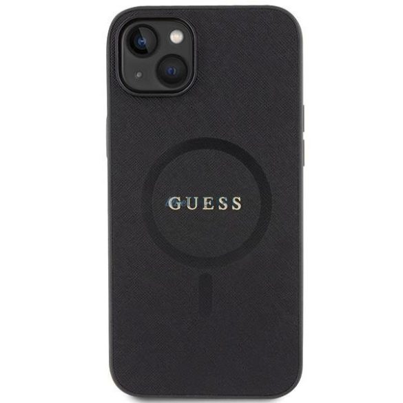 Guess GUHMP15MPSAHMCK iPhone 15 Plus 6.7" fekete keménytok Saffiano MagSafe