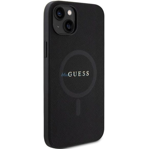 Guess GUHMP15MPSAHMCK iPhone 15 Plus 6.7" fekete keménytok Saffiano MagSafe