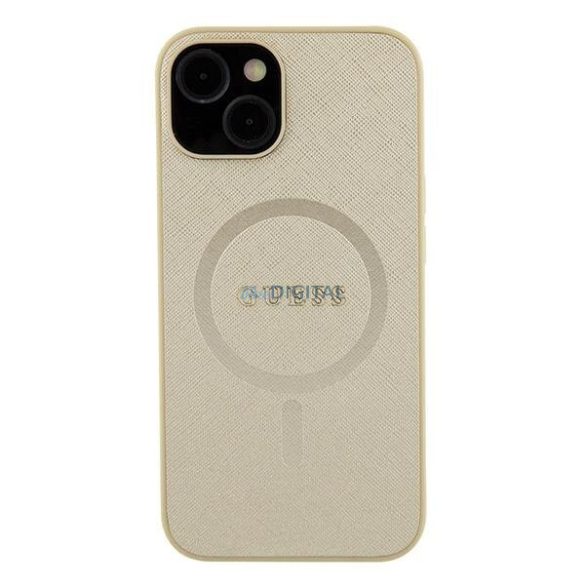 Guess GUHMP15MPSAHMCB iPhone 15 Plus 6.7" arany/arany keménytok Saffiano MagSafe