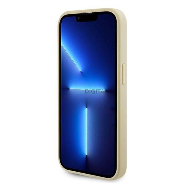 Guess GUHMP15LPSAHMCB iPhone 15 Pro 6.1" arany/arany keménytok Saffiano MagSafe Saffiano