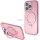 Guess Ring Stand Script Glitter MagSafe tok iPhone 15 Pro Max - rózsaszín