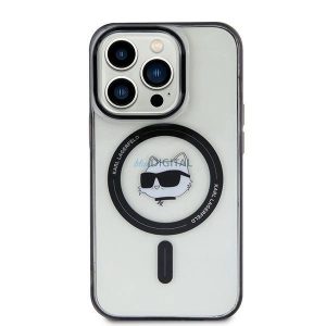 Karl Lagerfeld KLHMP15MHCHNOTK iPhone 15 Plus 6.7" átlátszó keménytok IML Choupette's Head MagSafe