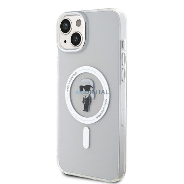 Karl Lagerfeld IML IML ikonikus MagSafe tok iPhone 15 Plus készülékhez - átlátszó