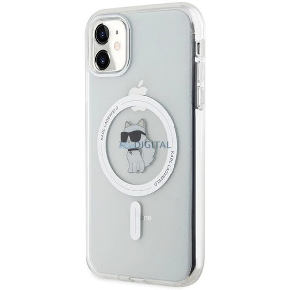 Karl Lagerfeld IML Choupette MagSafe kompatibilis tok iPhone 11 / Xr - átlátszó