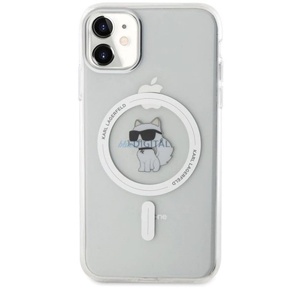 Karl Lagerfeld IML Choupette MagSafe kompatibilis tok iPhone 11 / Xr - átlátszó