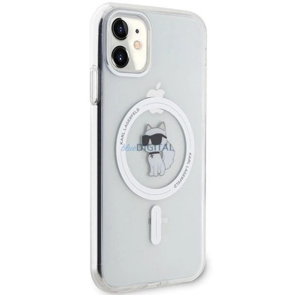 Karl Lagerfeld IML Choupette MagSafe kompatibilis tok iPhone 11 / Xr - átlátszó