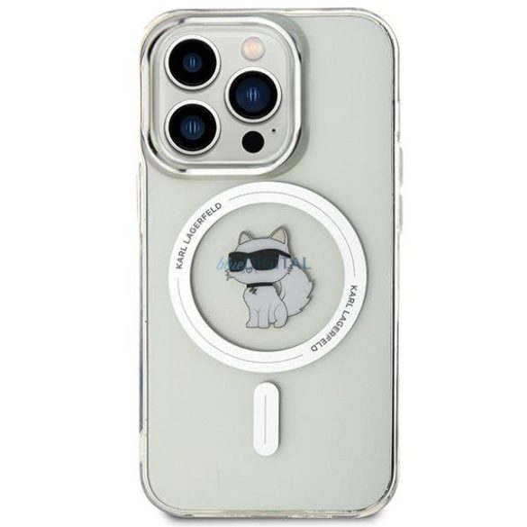 Karl Lagerfeld IML Choupette MagSafe tok iPhone 15 Pro készülékhez - átlátszó