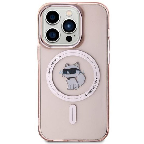 Karl Lagerfeld IML Choupette MagSafe tok iPhone 15 Pro készülékhez - rózsaszín