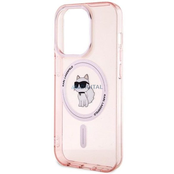 Karl Lagerfeld IML Choupette MagSafe tok iPhone 15 Pro készülékhez - rózsaszín