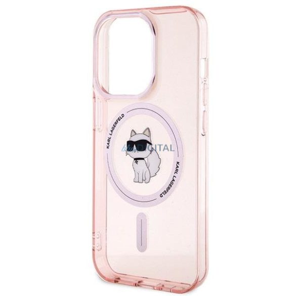 Karl Lagerfeld IML Choupette MagSafe tok iPhone 15 Pro Max készülékhez - rózsaszín