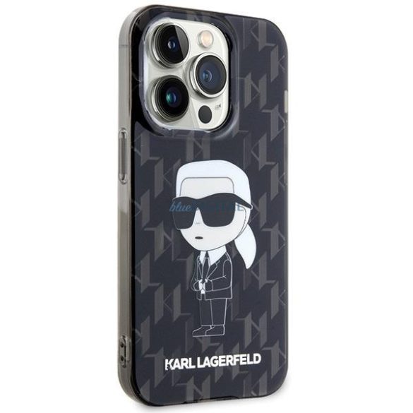 Karl Lagerfeld Monogram ikonikus tok iPhone 15 Pro készülékhez - átlátszó