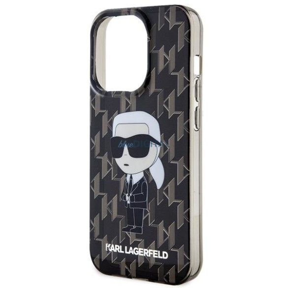 Karl Lagerfeld Monogram ikonikus tok iPhone 15 Pro készülékhez - átlátszó