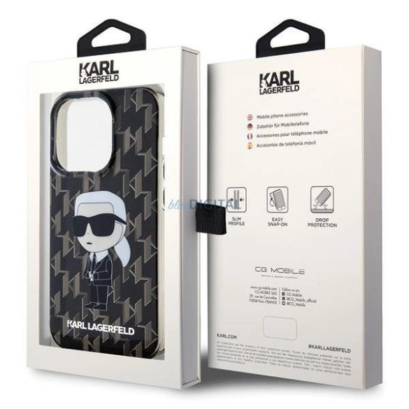 Karl Lagerfeld Monogram Ikonik tok iPhone 15 Pro Max - átlátszó