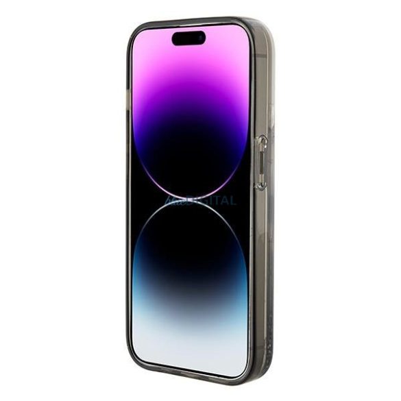 Karl Lagerfeld KLHCP15LLKKNSK iPhone 15 Pro 6,1" átlátszó keménytok folyékony Glitter ikonikus