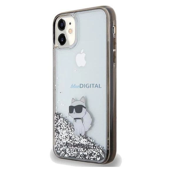 Karl Lagerfeld Liquid Glitter Choupette tok iPhone 11 / Xr - átlátszó