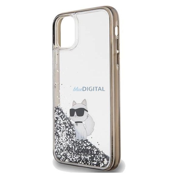 Karl Lagerfeld Liquid Glitter Choupette tok iPhone 11 / Xr - átlátszó