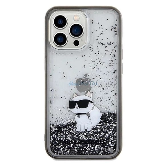 Karl Lagerfeld Liquid Glitter Choupette tok iPhone 13 Pro / 13 - áttetsző