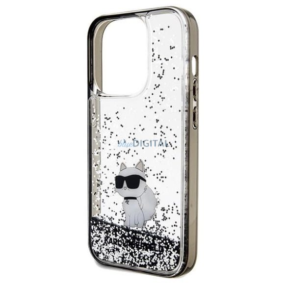 Karl Lagerfeld Liquid Glitter Choupette tok iPhone 14 Pro Max - átlátszó
